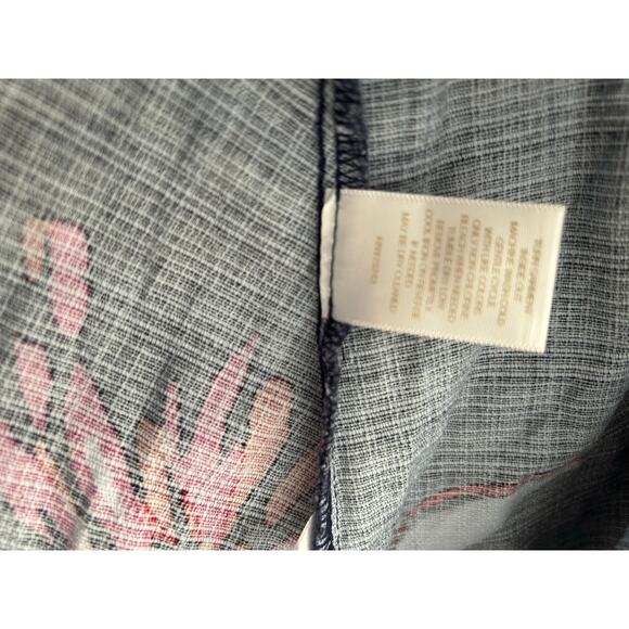 Eva Mendes New York‎ & Company Strapless Floral Fit Flare Dress Navy Pink XL - Picture 5 of 8